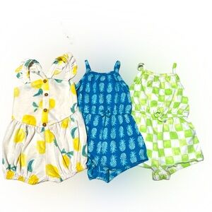 Baby Romper Lot, 1 Jessica Simpson, 2 Old Navy, All Are 3 - 6 mo’s